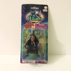 Vtg The Wizards Magic Toy Action Figure Play  Set Warlock Fantasy Medieval Toy